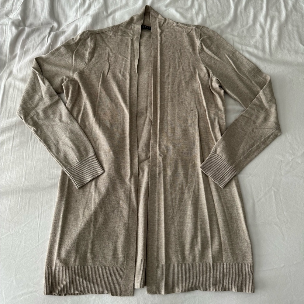 Beige Lightweight Long Cardigan